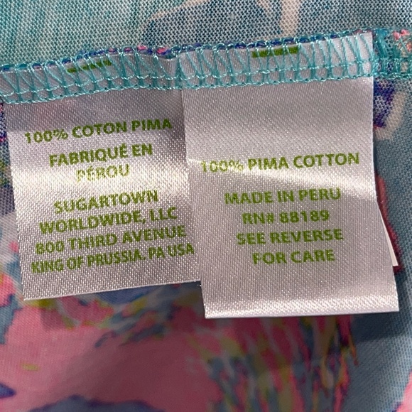 Lilly Pulitzer Riva Shorely Blue Sandstorm V-Neck Dress Size Small - Picture 7 of 7